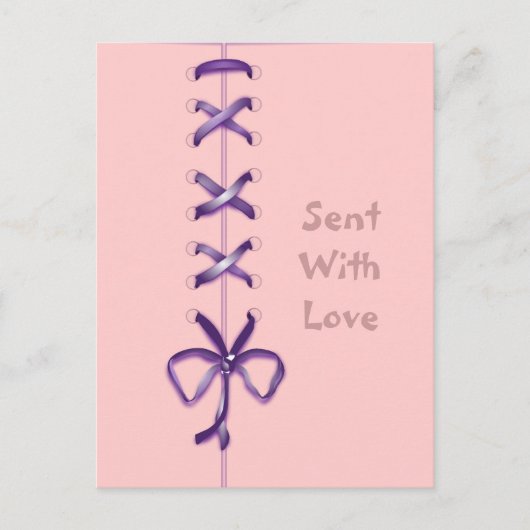 レースアップ ポストカード (正面)