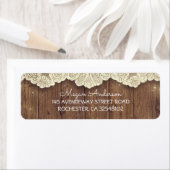 レースアンドウッド素朴バ結婚ーン ラベル (インサイチュ)