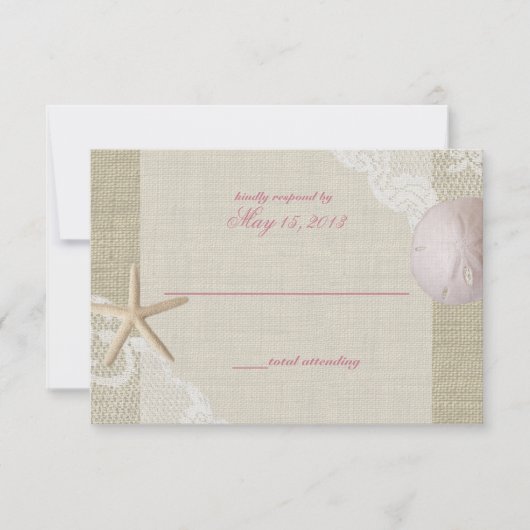 レースアンドサンドドルビーチ反応 出欠カード (正面)