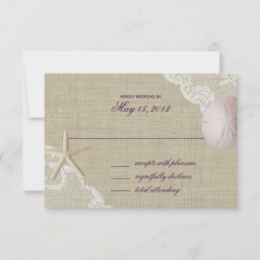 レースアンドサンドドルビーチ反応 出欠カード (正面)