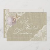 レースアンドスターフィッシュブライダルルンチョン 招待状 (正面/裏面)