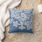 レースアンドデニムカントリーガールチャーム クッション (ブランケット)