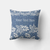 レースアンドデニムカントリーガールチャーム クッション (裏面)