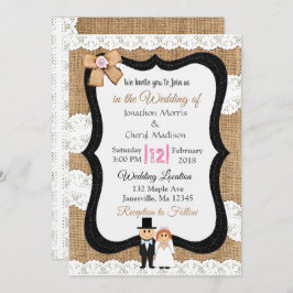 レースアンドバーラップ結婚式招待状 招待状