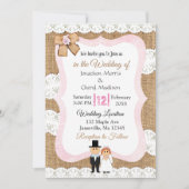 レースアンドバーラップ結婚式招待状 招待状 (正面)