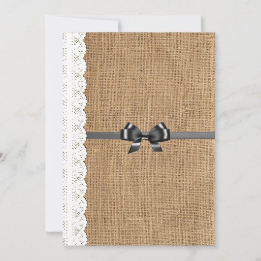 レースアンドバーラップ結婚式招待状 招待状 (裏面)