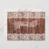 レースアンドバーンウッドカントリー素朴サンキュー ポストカード (正面/裏面)
