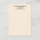 レースイヤリングジュエリーホルダーカード 名刺 (裏面)