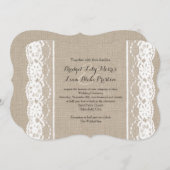 レースインホワイトオンバーラップ結婚式招待状2 招待状 (正面/裏面)