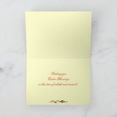 レースイースターの黄色バラ シーズンカード (内部)