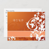 レースウェディングRSVPカード インビテーションポストカード (正面/裏面)