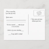 レースウェディングRSVPカード インビテーションポストカード (裏面)