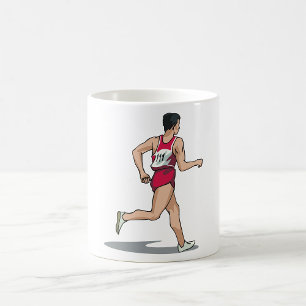 レースウォーカーアスリートスポーツランナーinモーション コーヒーマグカップ