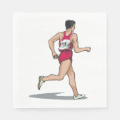 レースウォーカーアスリートスポーツランナーinモーション スタンダードランチョンナプキン (正面)