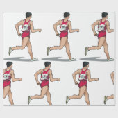 レースウォーカーアスリートスポーツランナーinモーション ラッピングペーパー (フラット)