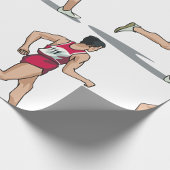 レースウォーカーアスリートスポーツランナーinモーション ラッピングペーパー