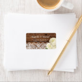 レースウッドフローラ素朴エレガント住所 シール (インサイチュ)