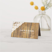 レースウッドメイソンジャー結婚フローラ プレイスカード (裏面)