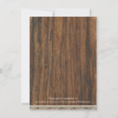 レースウッド素朴ヴィンテージアイボリーブライダルシャワー 招待状 (裏面)