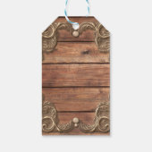 レースウッド素朴ヴィンテージウェスタンエレガントウェディング ギフトタグ (裏面)