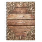 レースウッド素朴ヴィンテージウェスタンエレガントファームハウス ノートブック (正面)