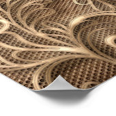 レースウッド素朴ヴィンテージ西バエレガントナー ポスター (角)