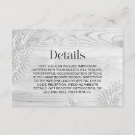 レースウッド結婚ズ詳細 エンクロージャーカード