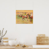 レースウマ、エドガー絵画デガスの有名な ポスター (キッチン)