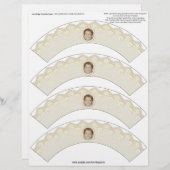 レースエッジカップケーキコージー – Beige – カスタマイズ可能 (正面/裏面)