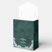 レースエメラルドグリーンベルベット宗教結婚のテント フェイバーボックス (オープン)