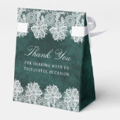 レースエメラルドグリーンベルベット宗教結婚のテント フェイバーボックス (裏面サイド)