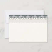 レースエレガントとパールのRSVPカード 招待状 (裏面)