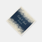 レースエレガントとパール結婚ズ スタンダードカクテルナプキン (角)