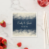 レースエレガントとパール結婚ズ スタンダードカクテルナプキン (インサイチュ)