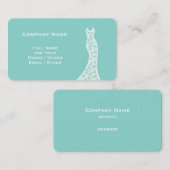 レースエレガントのドレ結婚スターコイズ名刺 名刺 (正面/裏面)