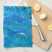 レースエレガントア熱狂するゲート2 – ブルーアクア キッチンタオル (四つ折り)