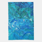 レースエレガントア熱狂するゲート2 – ブルーアクア キッチンタオル (縦)