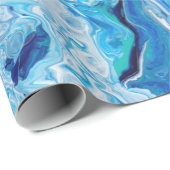 レースエレガントア熱狂するゲート6 -海ブルー ラッピングペーパー (ロールコーナー)