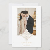 レースエレガントオーナメントエフェクトハッピーホリデーズフォト (正面)