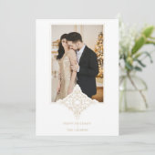 レースエレガントオーナメントエフェクトハッピーホリデーズフォト (スタンド正面)