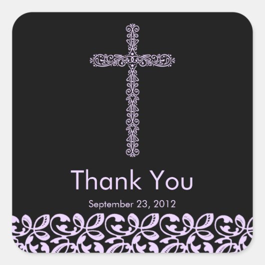 レースエレガントクロス聖バプテスサンキュー スクエアシール (正面)