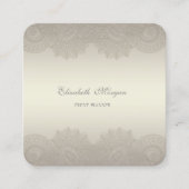 レースエレガントスタイリッシュプロフェッショナル スクエア名刺 (正面)