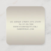 レースエレガントスタイリッシュプロフェッショナル スクエア名刺 (裏面)