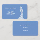 レースエレガントス結婚ドレスのコーンフラワーブルー 名刺 (正面/裏面)