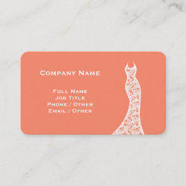 レースエレガントス結婚ドレスコーラル 名刺