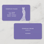 レースエレガントス結婚ドレスバイオレット名刺 名刺 (正面/裏面)