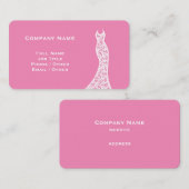 レースエレガントス結婚ドレスピンクの名刺 名刺 (正面/裏面)