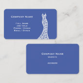 レースエレガントス結婚ドレスミディアムブルー 名刺 (正面/裏面)