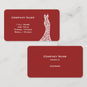 レースエレガントズ結婚ドレスレッドの名刺 名刺 (正面/裏面)