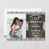 レースエレガントフォトI DO婚約招待状 ポストカード (正面/裏面)